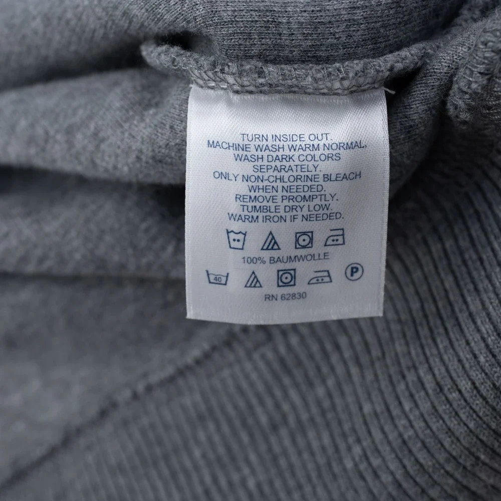 Lands End Mens XXL Gray 100% Cotton Quarter Zip Sweater Elbow Patches 50-52